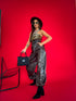 LUX leather imitation pants "BE STRONGER LD3347" - CHOCO